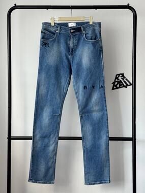 RtA Denim Logo Skinny Slim Blue Jeans